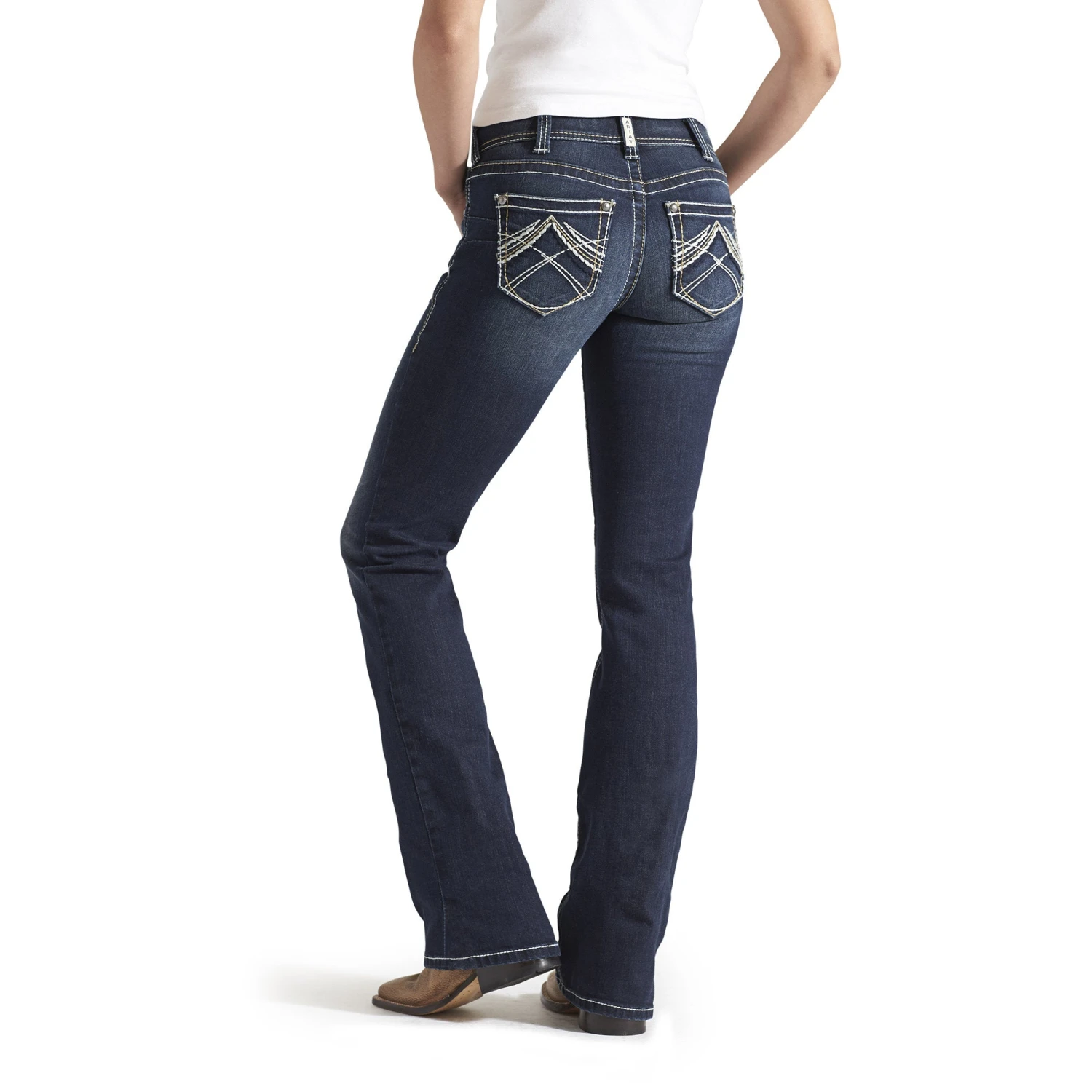 Jeans R.E.A.L. Whipstitch Ocean Stretch Tiro Medio Corte De Bota 2 Jeans R.E.A.L. Whipstitch Ocean Stretch Tiro Medio Corte De Bota - Image 2