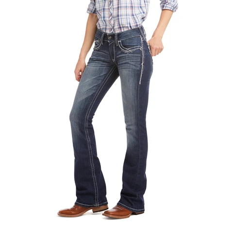 Jeans R.E.A.L Entwined Stretch Tiro Medio Corte De Bota 1 Jeans R.E.A.L Entwined Stretch Tiro Medio Corte De Bota