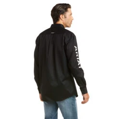 Camisa Team Logo Twill Negro Corte Fitted -Ariat Mexico Sales 10034231 back
