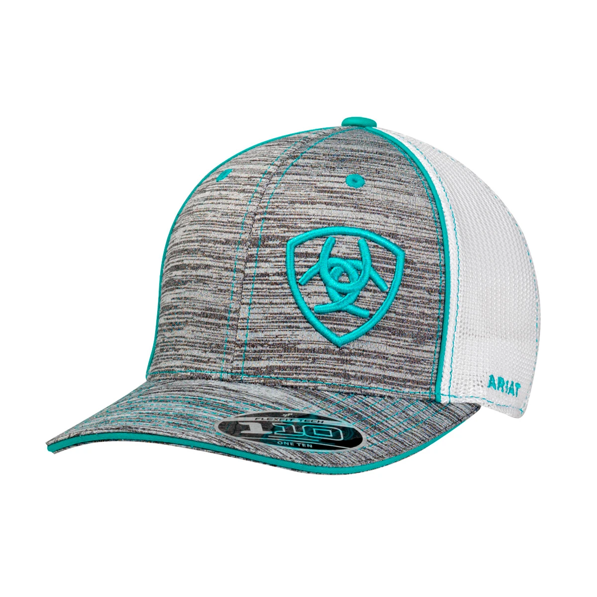 Gorra Ariat Gris Con Escudo Turquesa 1 Gorra Ariat Gris Con Escudo Turquesa