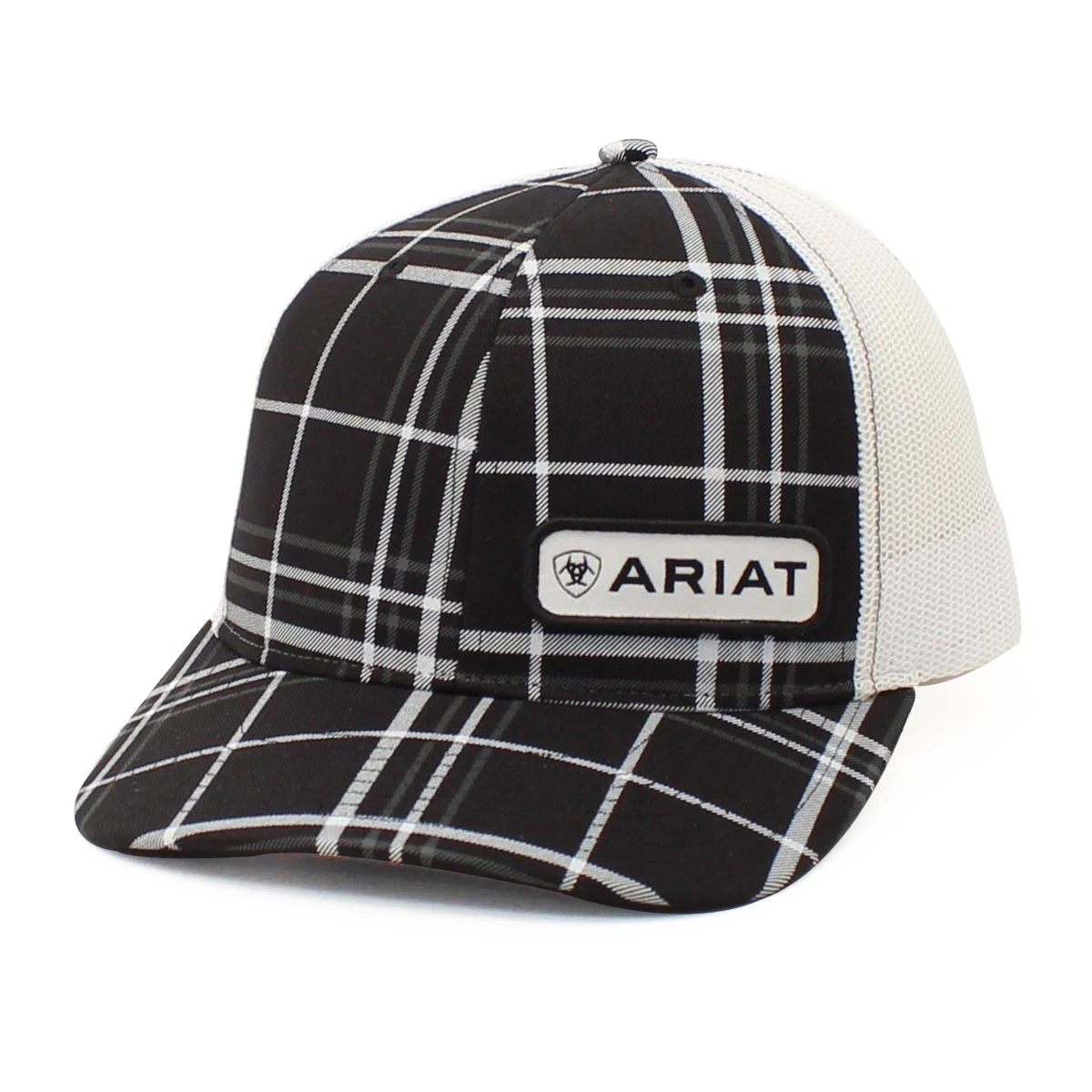 Gorra Ariat Black And White Plaid