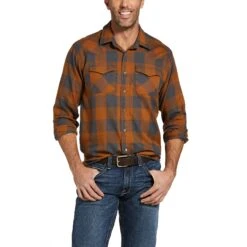 Camisa Ariat Hayward Corte Retro Botón A Presión