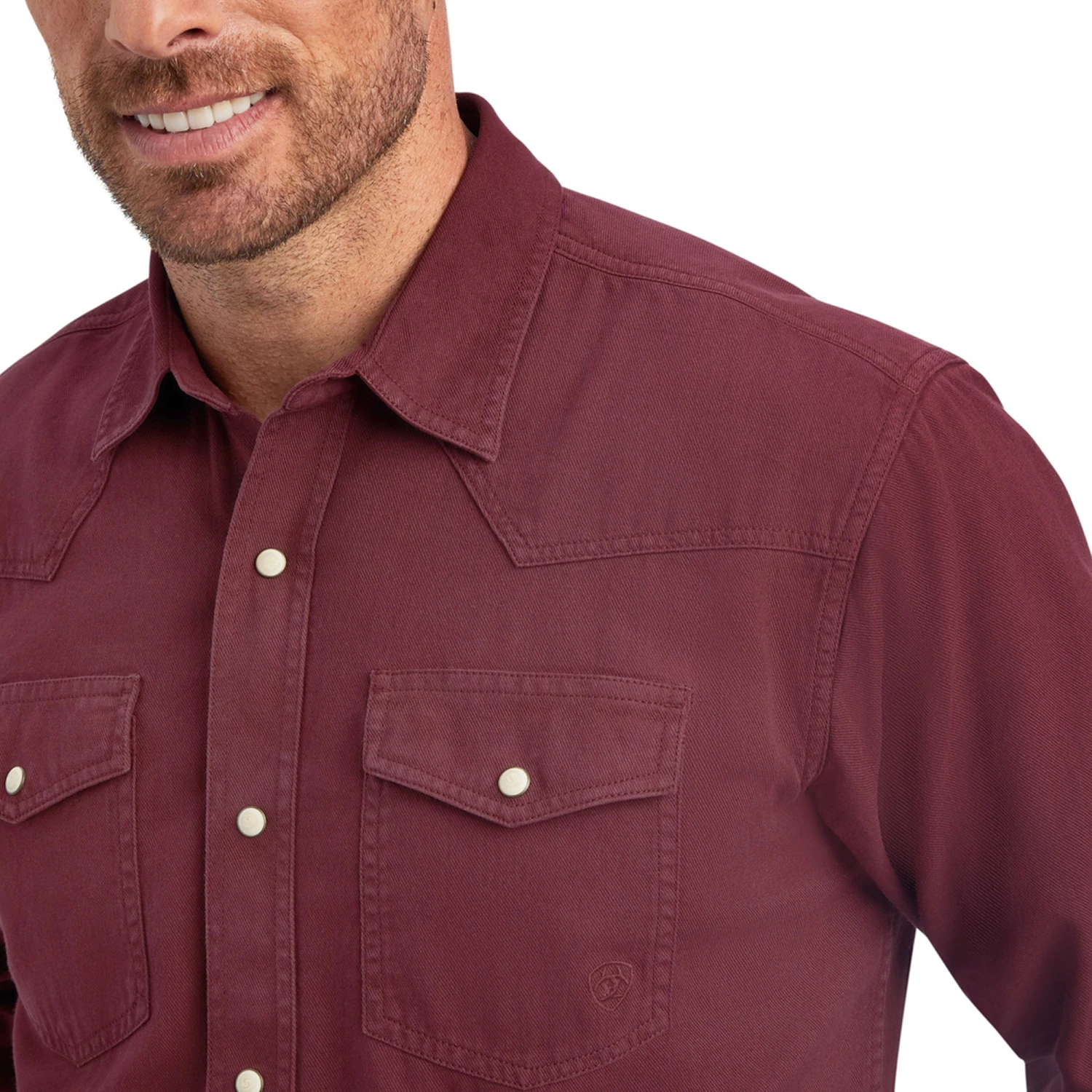Camisa Ariat Jurlington Tinto Corte Retro Botón A Presión 2 Camisa Ariat Jurlington Tinto Corte Retro Botón A Presión - Image 2