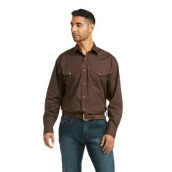 Camisa Merce Corte Clásico Botón A Presión