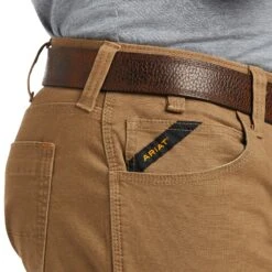 Pantalón Rebar M7 DuraStretch Made Tough Khaki Corte Recto -Ariat Mexico Sales F21 MNS WORK 10036734 detail01