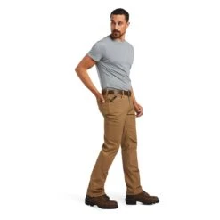 Pantalón Rebar M7 DuraStretch Made Tough Khaki Corte Recto -Ariat Mexico Sales F21 MNS WORK 10036734 full