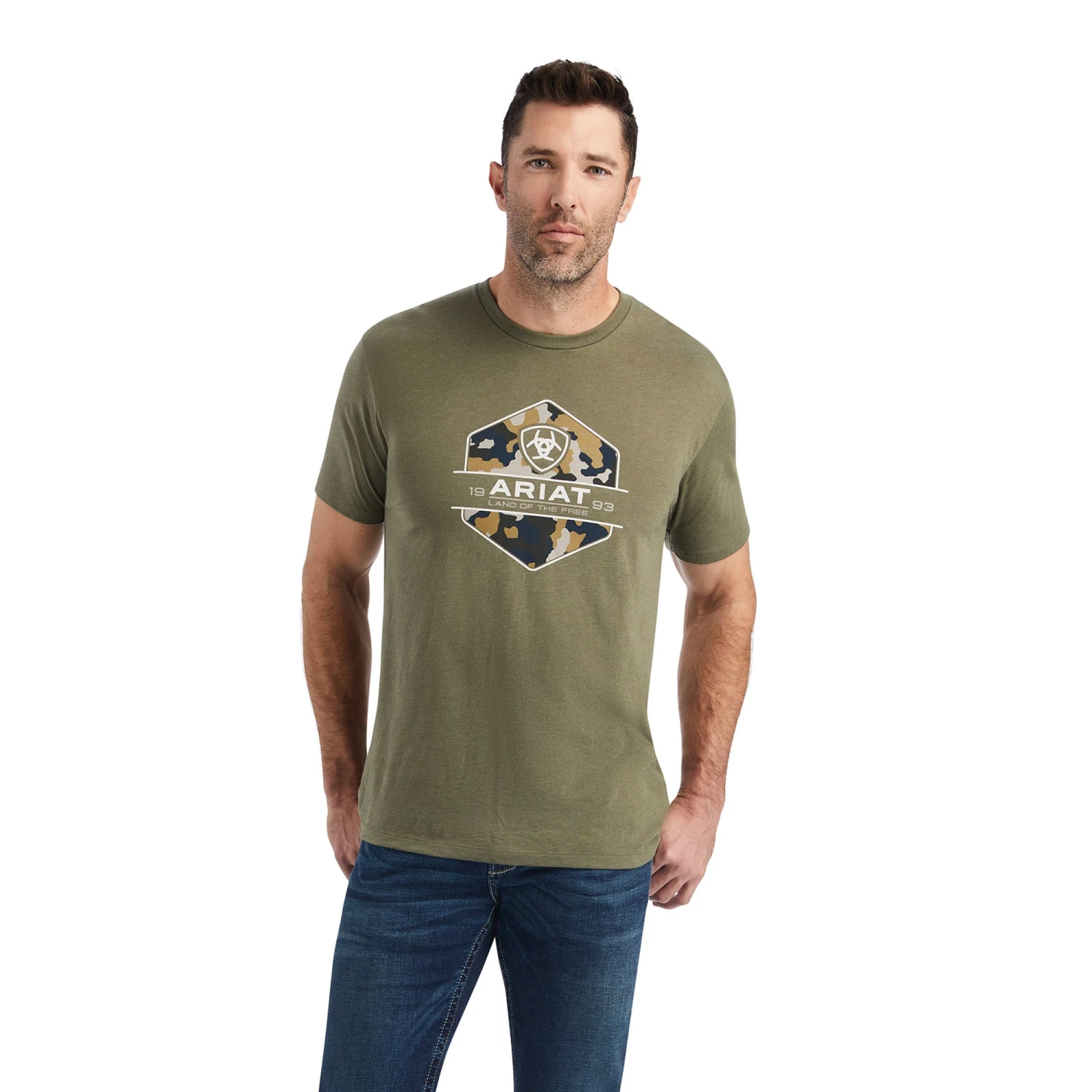 Playera Ariat Camo Badge 1 Playera Ariat Camo Badge