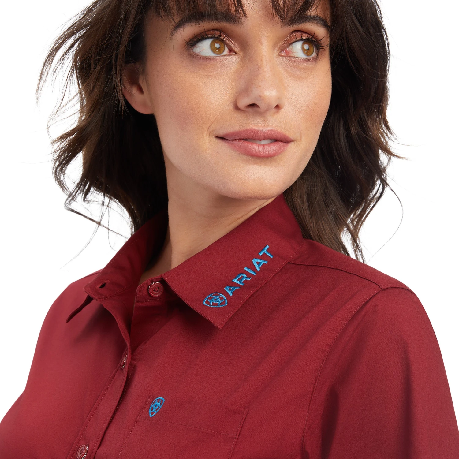 Camisa Ariat Team Kirby Stretch Rouge Red 3 Camisa Ariat Team Kirby Stretch Rouge Red - Image 3