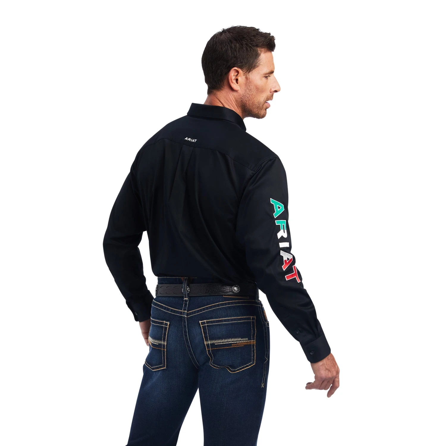 Camisa Ariat Team Logo México Negro 3 Camisa Ariat Team Logo México Negro - Image 3
