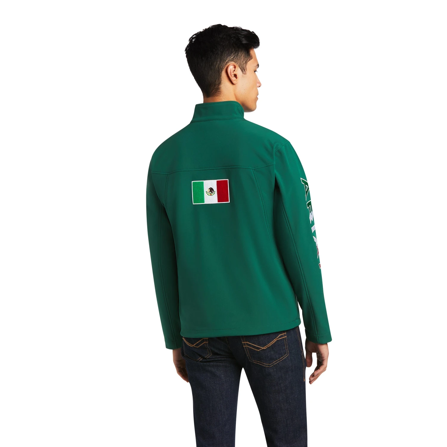 Chamarra Ariat New Team Softshell México Verde 4 Chamarra Ariat New Team Softshell México Verde - Image 4