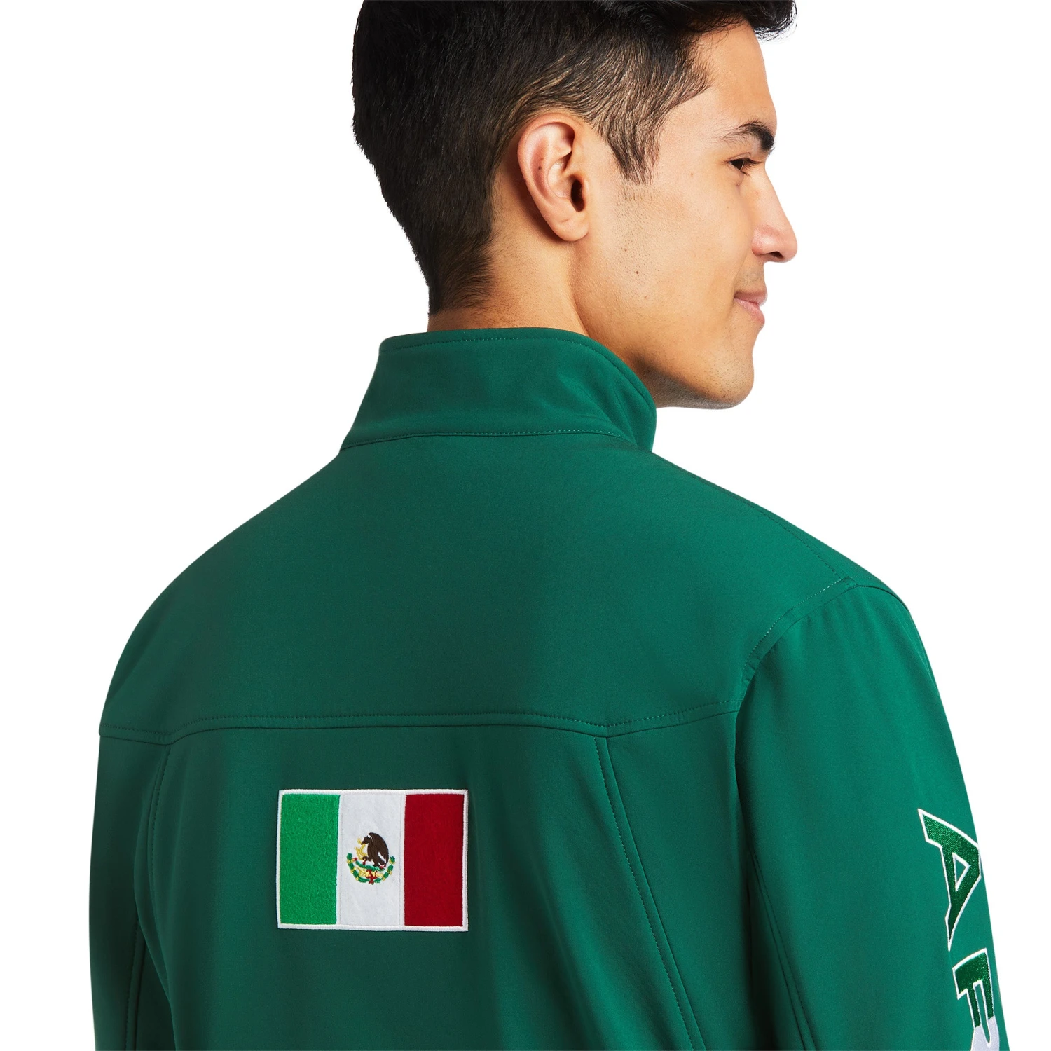 Chamarra Ariat New Team Softshell México Verde 2 Chamarra Ariat New Team Softshell México Verde - Image 2