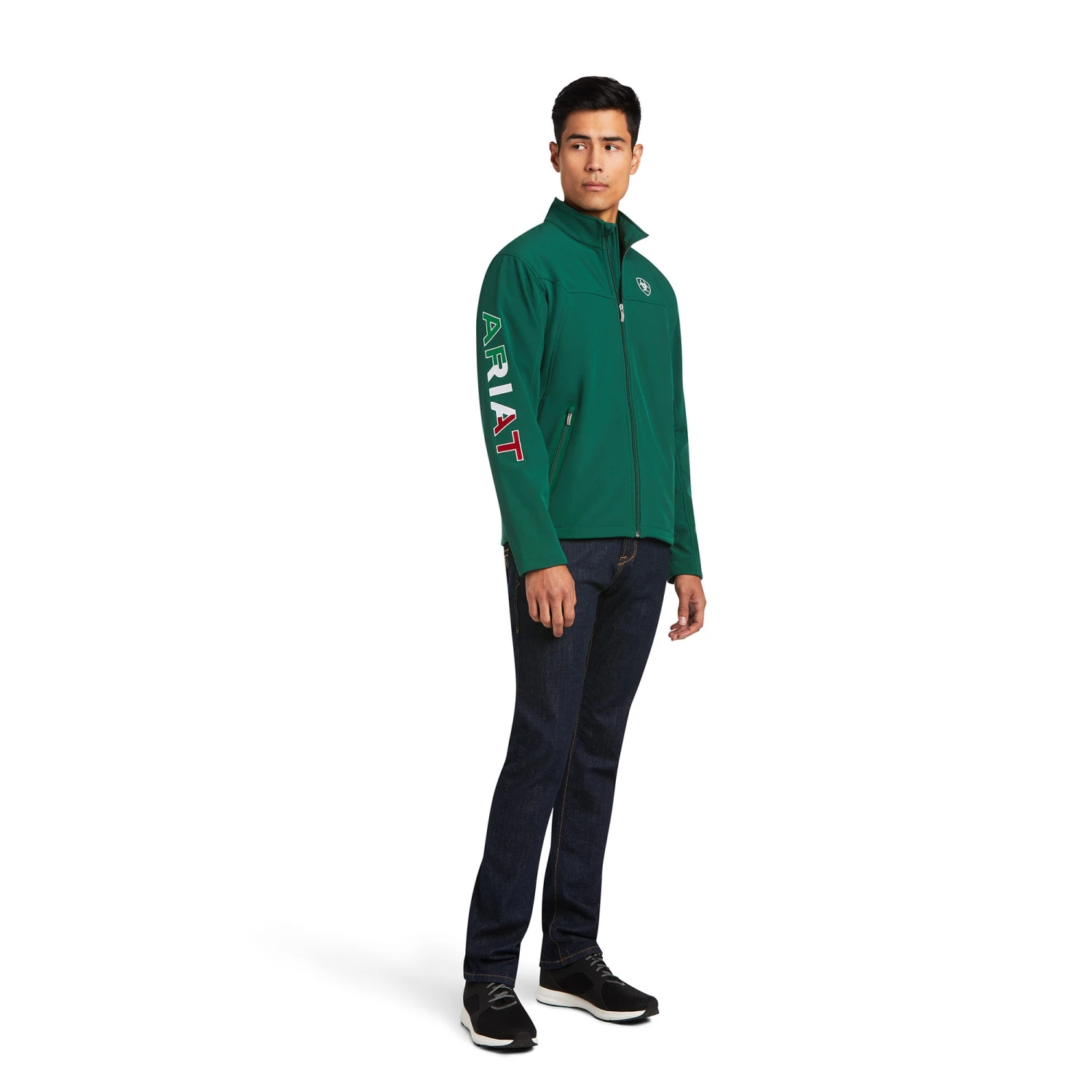 Chamarra Ariat New Team Softshell México Verde 3 Chamarra Ariat New Team Softshell México Verde - Image 3