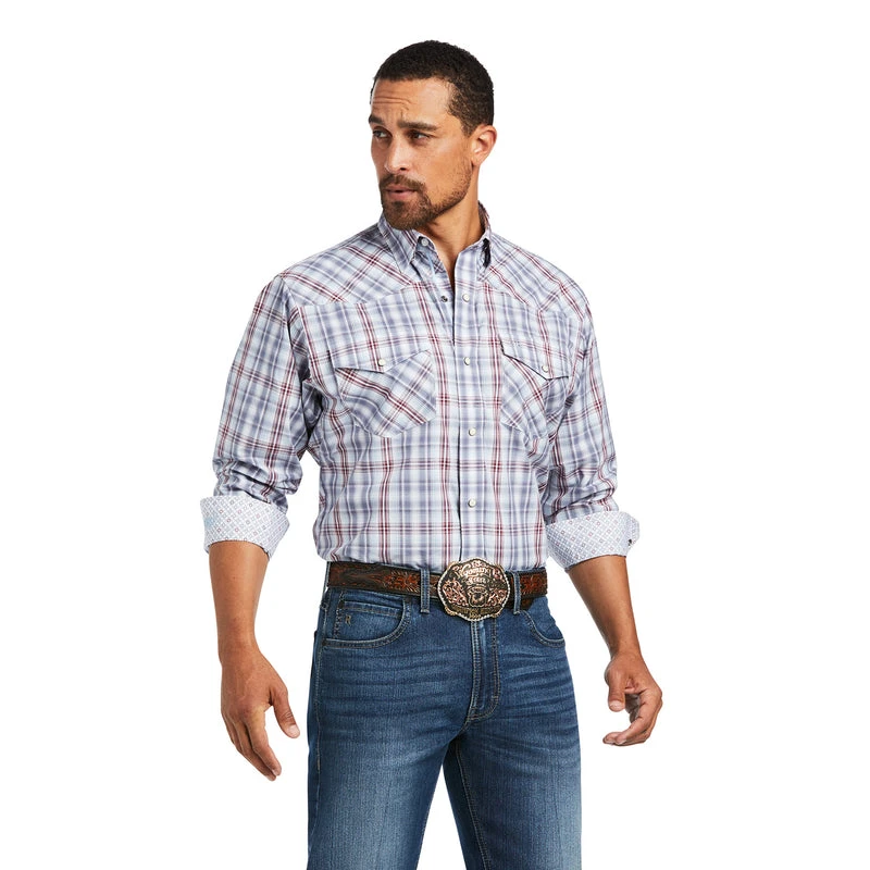 Camisa Relentless Steely Stretch Corte Clásico Botón A Presión 1 Camisa Relentless Steely Stretch Corte Clásico Botón A Presión