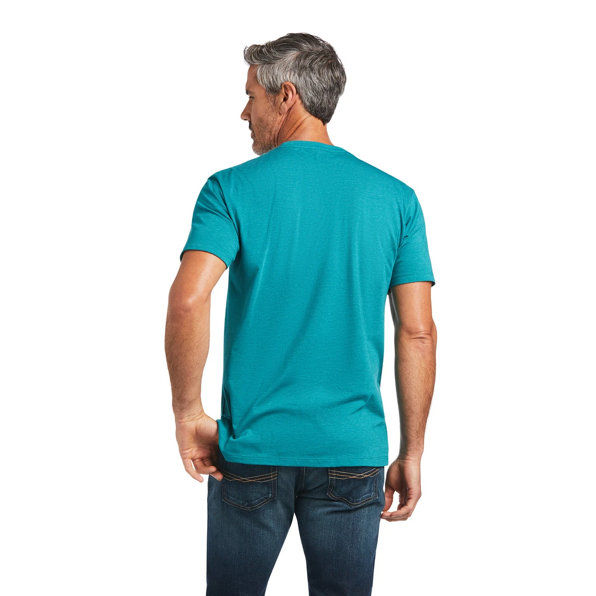 Playera Ariat Blends Azul 2 Playera Ariat Blends Azul - Image 2