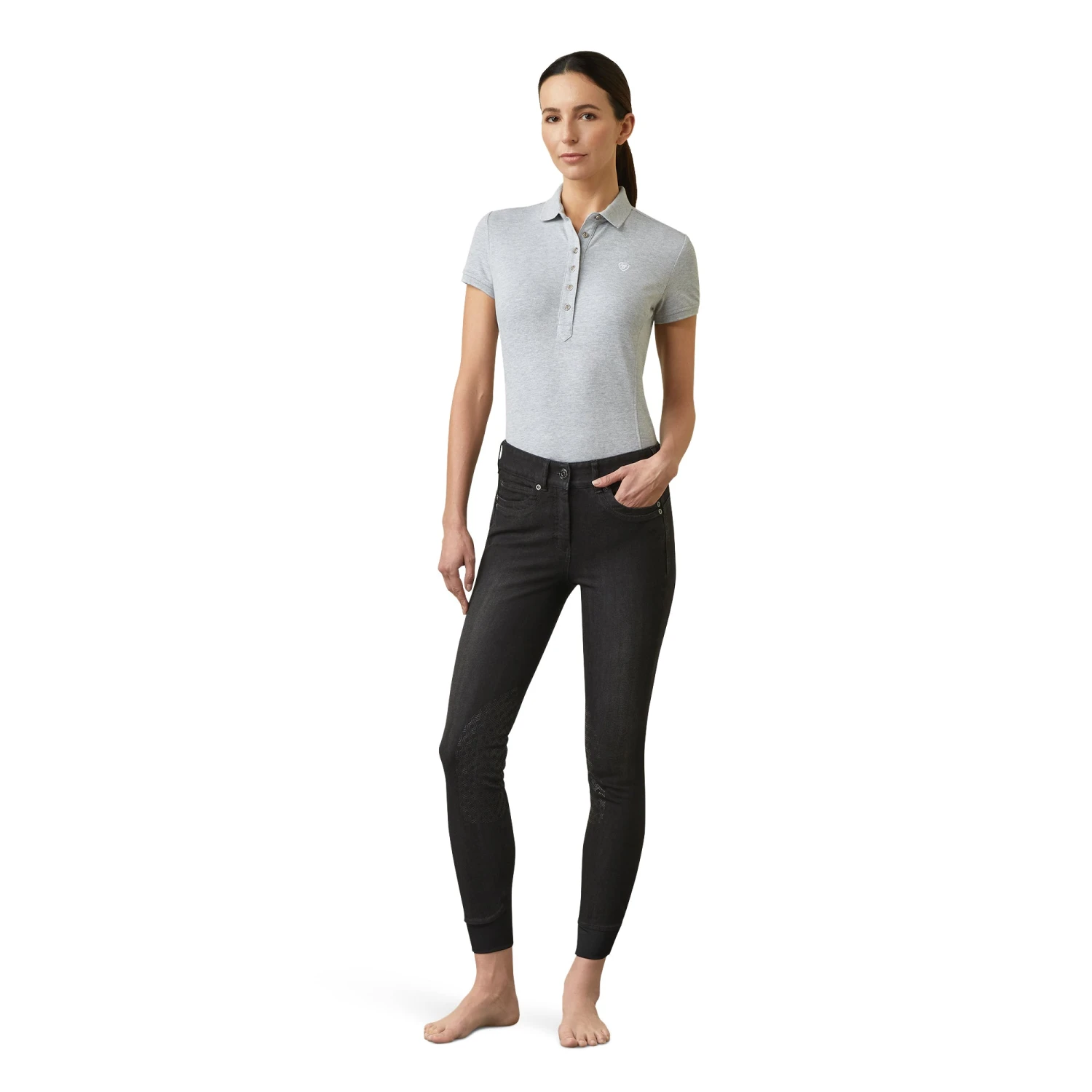 Breech Ariat Halo B Denim Con Parche En Rodilla 5 Breech Ariat Halo B Denim Con Parche En Rodilla - Image 5