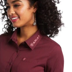 Camisa Team Kirby Stretch Zinfandel 8 Camisa Team Kirby Stretch Zinfandel -Ariat Mexico Sales S22 WMS WEST 10039458 detail02