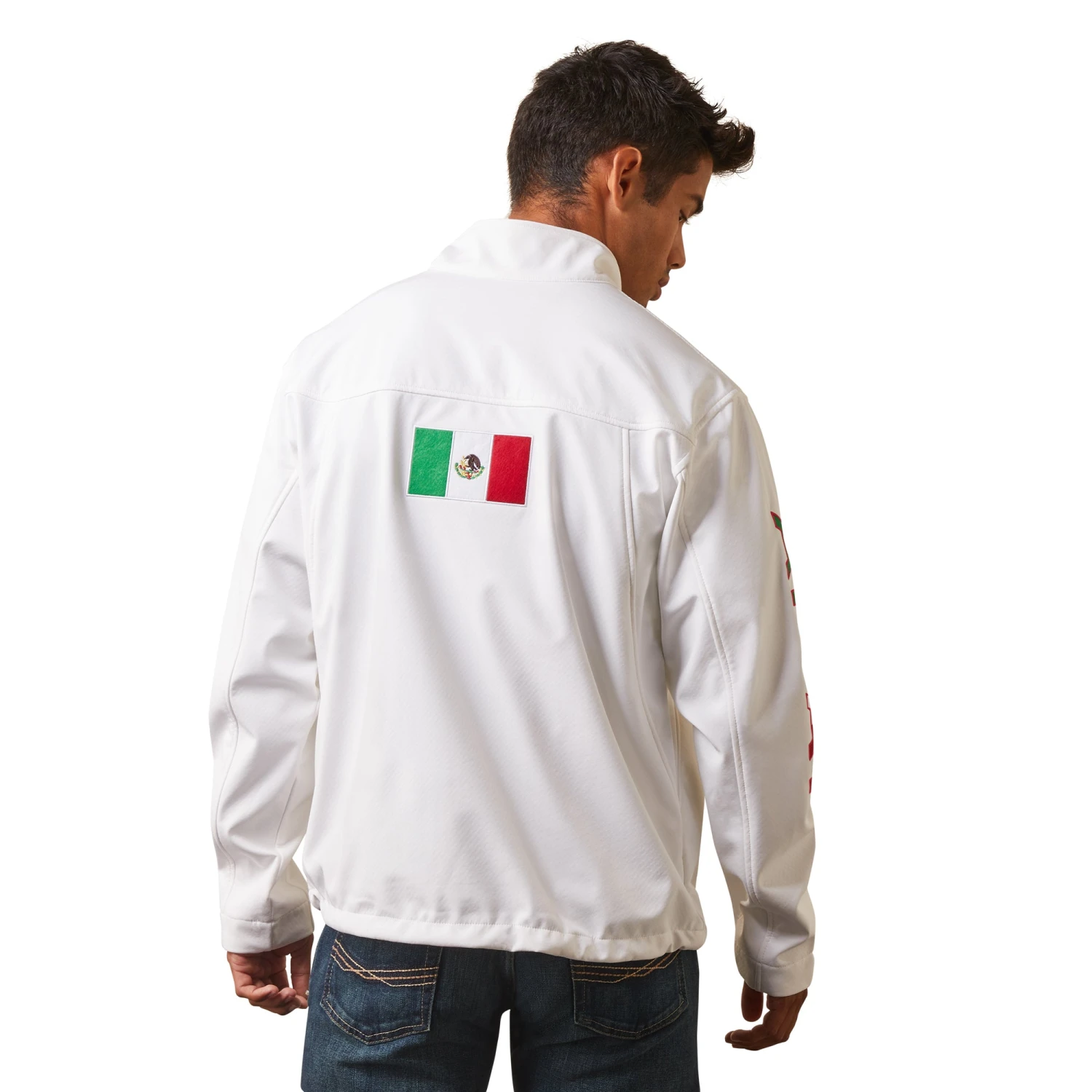 Chamarra Ariat New Team Softshell México Blanco 2 Chamarra Ariat New Team Softshell México Blanco - Image 2