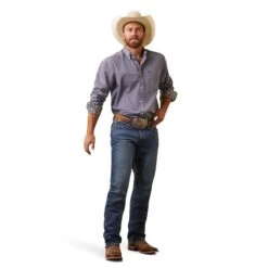 Camisa Libre De Arrugas Solid Pinpoint Oxford Corte Clásico -Ariat Mexico Sales S23 MNS WEST 10043583 full