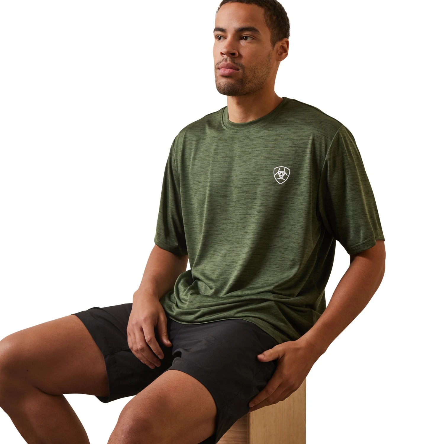 Playera Ariat Charger Stamp Verde 5 Playera Ariat Charger Stamp Verde - Image 5