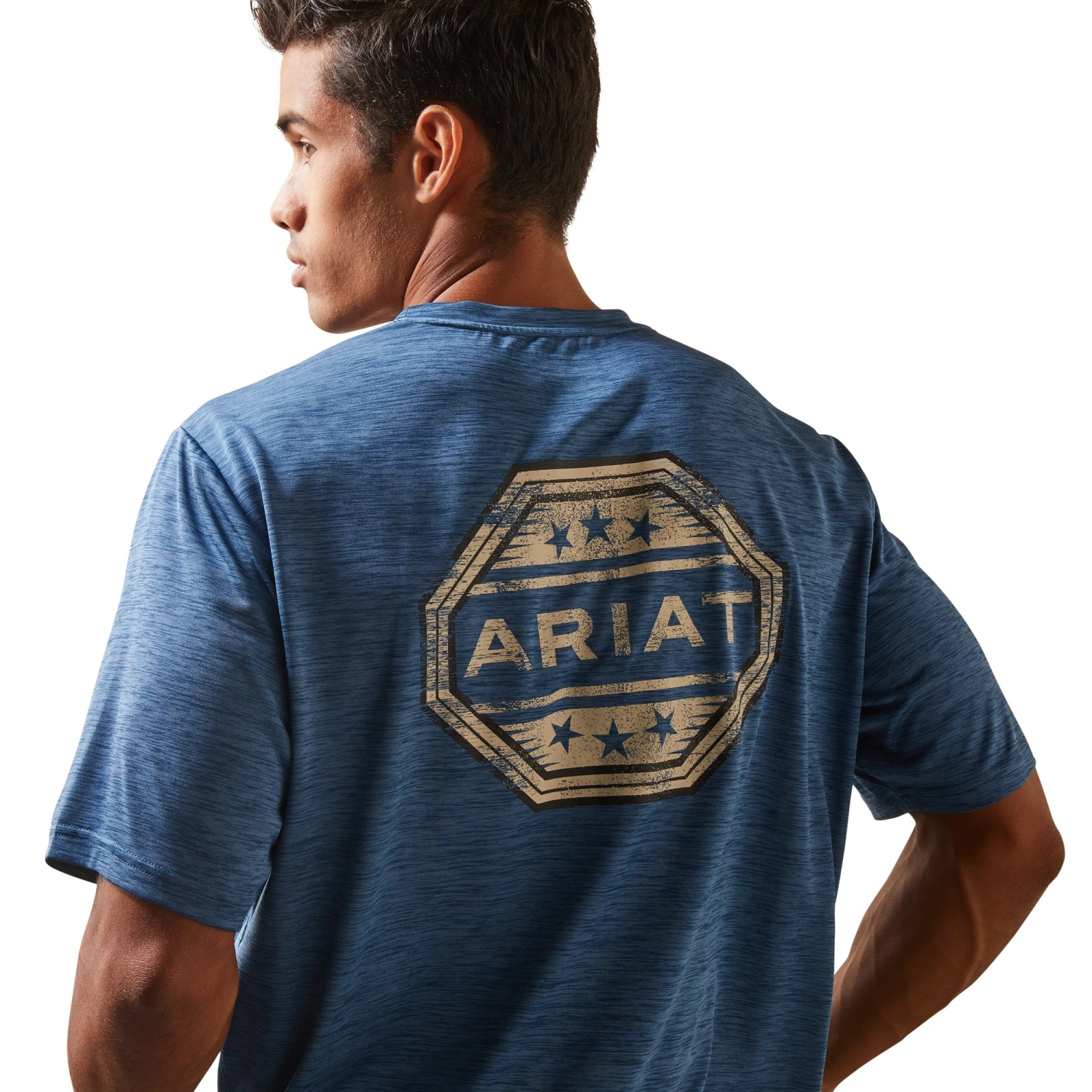 Playera Ariat Charger Stamp Azul 4 Playera Ariat Charger Stamp Azul - Image 4