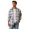 Camisa Ariat Haston Corte Retro Botón A Presión