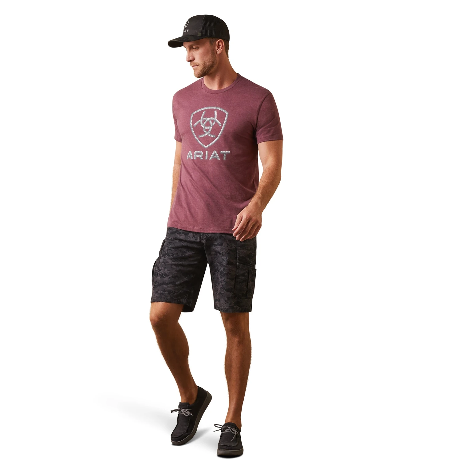 Playera Ariat Steel Bar Logo Burgundy 4 Playera Ariat Steel Bar Logo Burgundy - Image 4