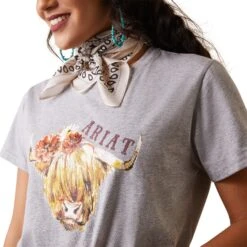 Playera Ariat R.E.A.L. Highlander Rose -Ariat Mexico Sales S23 WMS WEST 10043417 detail01