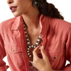 Camisa Ariat R.E.A.L. Jurlington Faded Brick Botón A Presión -Ariat Mexico Sales S23 WMS WEST 10043450 detail01