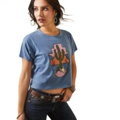 Playera Ariat Treasure Copen Blue -Ariat Mexico Sales S23 WMS WEST 10043658 detail01