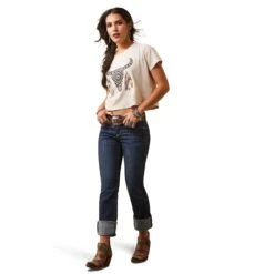 Playera Ariat Treasure French Oak -Ariat Mexico Sales S23 WMS WEST 10043659 full