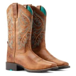 Bota Vaquera Round Up Cremallera Trasera -Ariat Mexico Sales S23 WMS WEST 10044432 pair