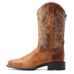 Bota Vaquera Round Up Cremallera Trasera -Ariat Mexico Sales S23 WMS WEST 10044432 side