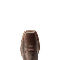 Bota Vaquera Round Up Worn Mocha Cremallera Trasera -Ariat Mexico Sales S23 WMS WEST 10044433 toe