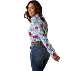 Camisa Ariat Libre De Arrugas Kirby Stretch -Ariat Mexico Sales S23 WMS WEST 10045078 back